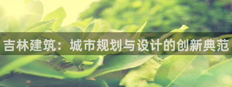 盈顺娱乐休闲室地址：吉林建筑：城市规划与设计的创新典范