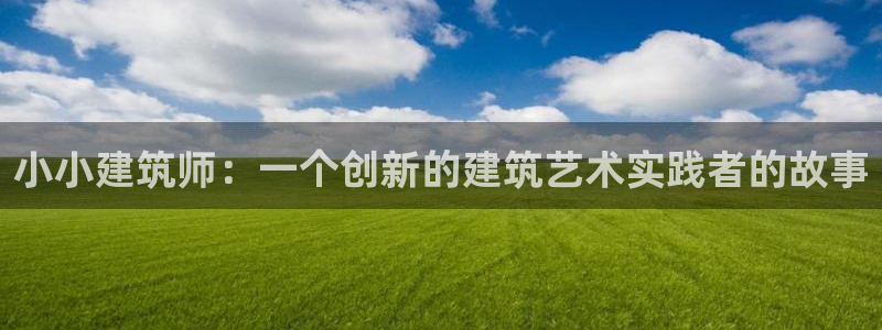 顺盈娱乐主管劳判官333OO：小小建筑师：一个创新的建筑艺术实践者的故事